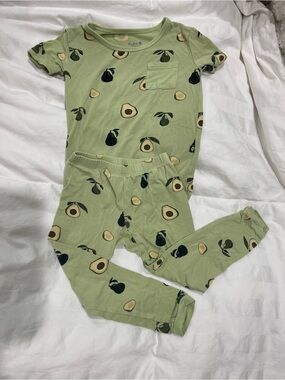 Kyte Baby Avacado Short Sleeve Pajamas. Size 2T